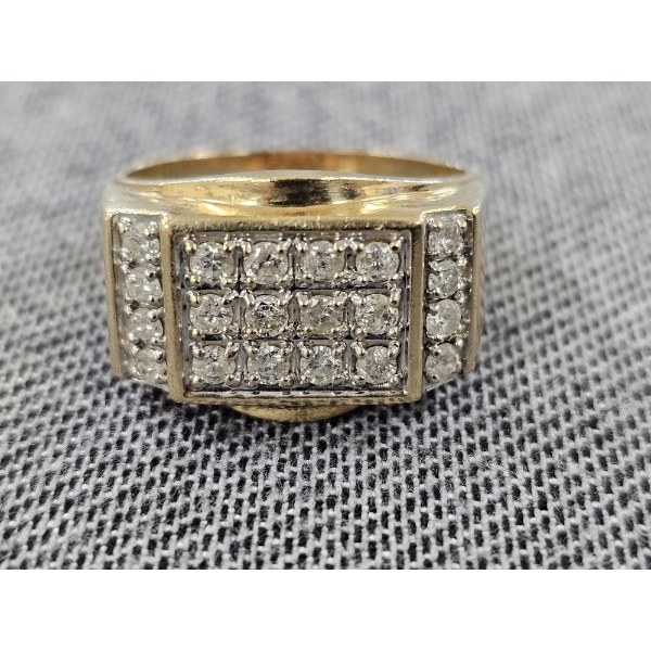 Classic Men's 10K Diamond Statement Ring (6.4g)