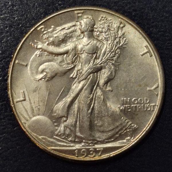 1937 D Walking Liberty Half Dollar High Grade - See Pics