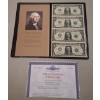 Image 1 : Uncut Sheet Of Legal Tender Sequential $1 Bills In World Reserve Monetary Exchange Bankers Portfolio