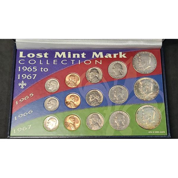 1965-1967 Lost Mint Mark Coin Collection - Face Value: $2.73