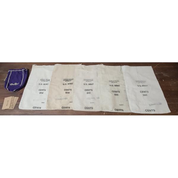 Assorted U.S Mint Coin Bags, $20 Dollar Eisenhower Wrappers & More