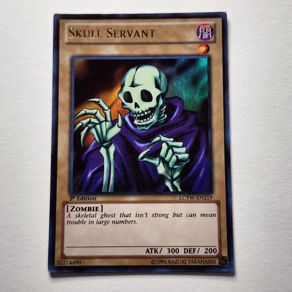Skull Servant LCYW-EN219 Holo Rare 1ST EDITION Yu-Gi-Oh Trading Card ~ NM Condition