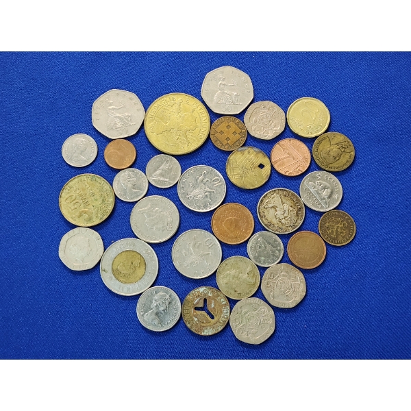 Nice Collection of Assorted Foreign Coins and Tokens 