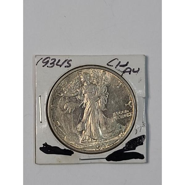 United States 1934-S Walking Liberty 90% Silver Half Dollar - Amazing Condition