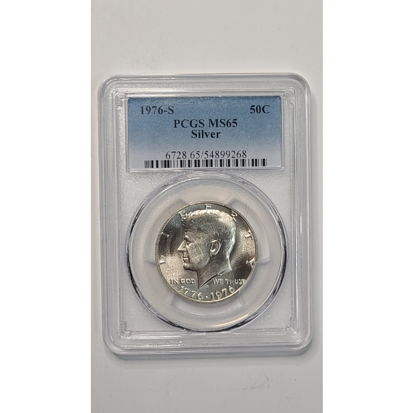 PCGS 1976-S MS65 Bicentennial Kennedy 40% Silver Half Dollar 