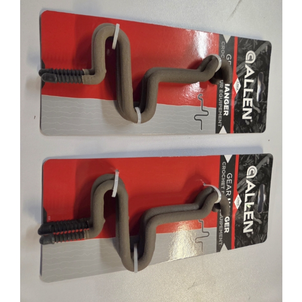 Two Brand New Three Hook Packs Of Heavy Duty Allen Gear Hanging Hooks 