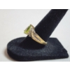 Image 3 : 14K Gold Ring with Peridot Teardrop Stone - Size 8 - Total Weight 4.2g