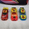 Image 2 : 3 Assorted Vintage Toy Diecast Racing Cars Dating Back to 1980's With Nascar Collectible Lunchbox ~ 