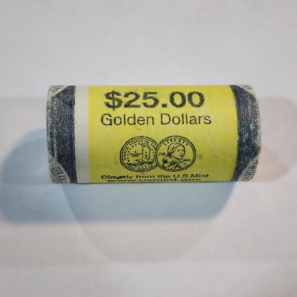Roll Directly from the U.S. Mint: $25.00 Face Value of Sacagawea $1 "Golden Dollars"