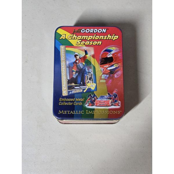 NASCAR #24 Jeff Gordon Embossed Metal Collector Cards (Sealed) - Metallic Impressions