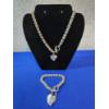 Image 1 : TIFFANY & CO. Sterling Silver Cable Chain Two Heart Toggle Necklace & Bracelet TW: 75.5g 
