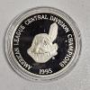 Image 1 : 1995 Cleveland Indians Chief Wahoo 1 Troy Oz .999 Fine Silver Round (With Certificate & Box)