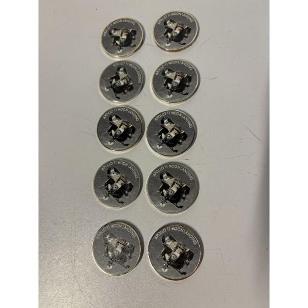 Apollo 11 Moon Landing Coins - Set of 10 