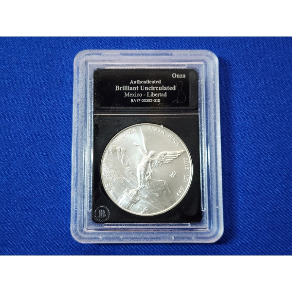 The Bradford Exchange Mint BU 2015 Mexico Libertad Onza 1oz .999 Silver Coin