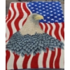 Image 1 : Very Large 80" x 92" Patriotic American Eagle Plush Comforter - Exc Condition Like New