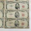 Image 5 : Ten United States Red Seal $5 Notes - Face Value $50.00
