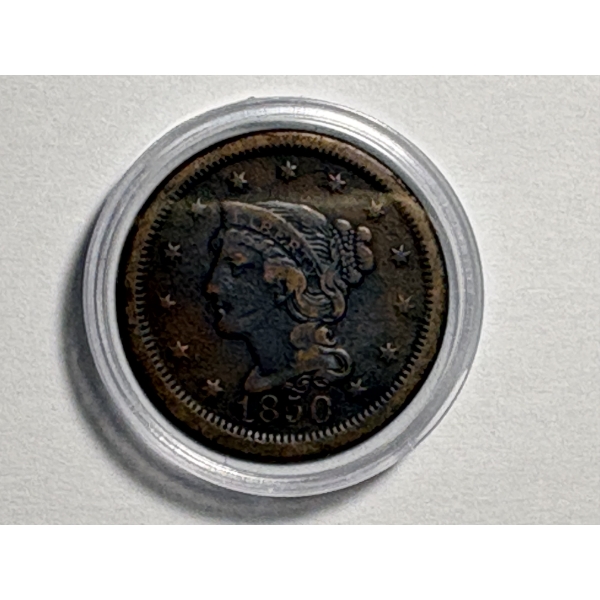 1850 United States Braided Hair Large Cent