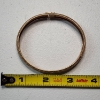Image 4 : 10K Yellow Gold Bandle Bracelet Cross-Hatched Design - Total Weight: 8.2g