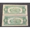 Image 8 : (2) Series 1953 Red Seal $2 Bank Notes With Priest/Humphrey Signatures - Face Value: $4