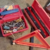 Image 1 : Tool Box Filled With Tools & Set Of 3 Road Safety Triangles 