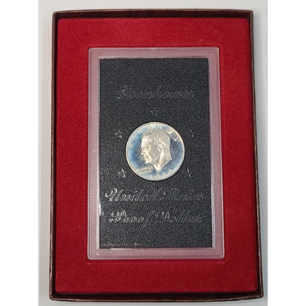 1972-S Eisenhower 40% Silver Proof Dollar In Display