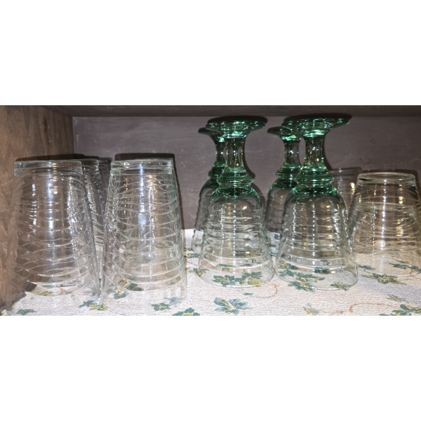 6 Drinking Glasses, 4 Stemmed Water Glasses & 4 Juice Glasses