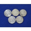 Image 5 : Lot of (5) Kennedy Half Dollars: 1967, 1969-D, 1966, 1969-D, 1968-D - FV; $2.50