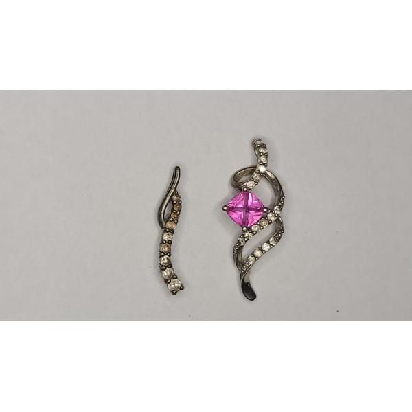 (2) Sterling Silver Necklace Pendants - Weight: 2.9g