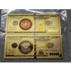 Image 1 : 24k Gold Foil Notes (2) - Gold 999999
