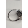 Image 5 : Women's 14K White Gold Diamond Cluster Cocktail Ring - Size 8 - Weight: 8.1g
