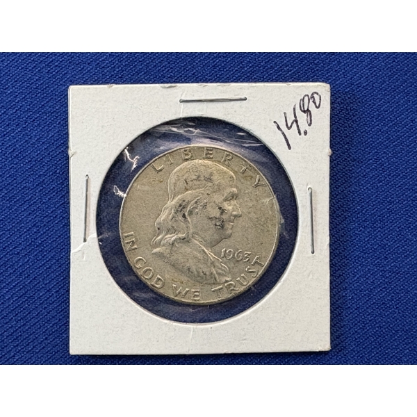 1963 90% Silver Franklin Half Dollar
