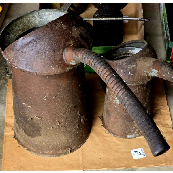 2 Vintage Oil Cans