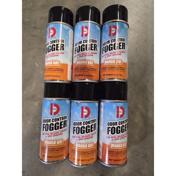 Six New 5oz Cans Of Big D Mango Bay Odor Control Foggers
