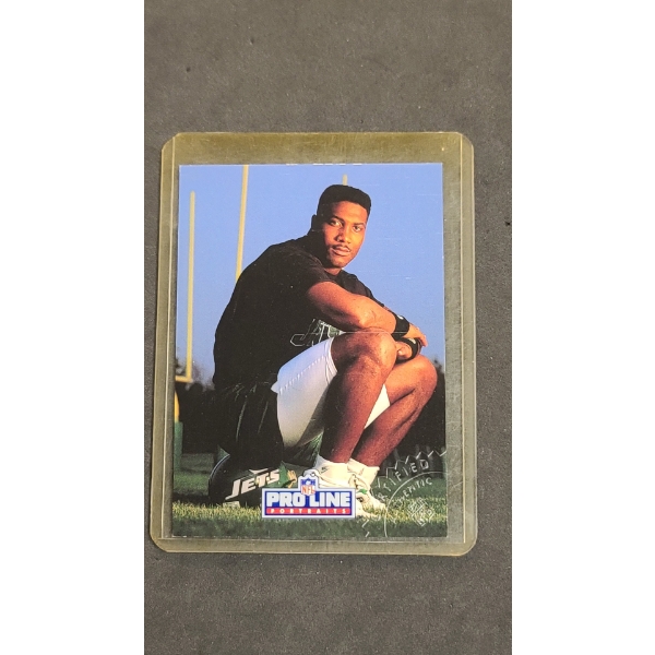 1992 NFL Pro Line Portraits Kurt Barber Jets Autographed Football Trading Card With Certified Samp