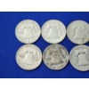 Image 6 : x10 Assorted Years Franklin Silver Half Dollars FV: $5.00