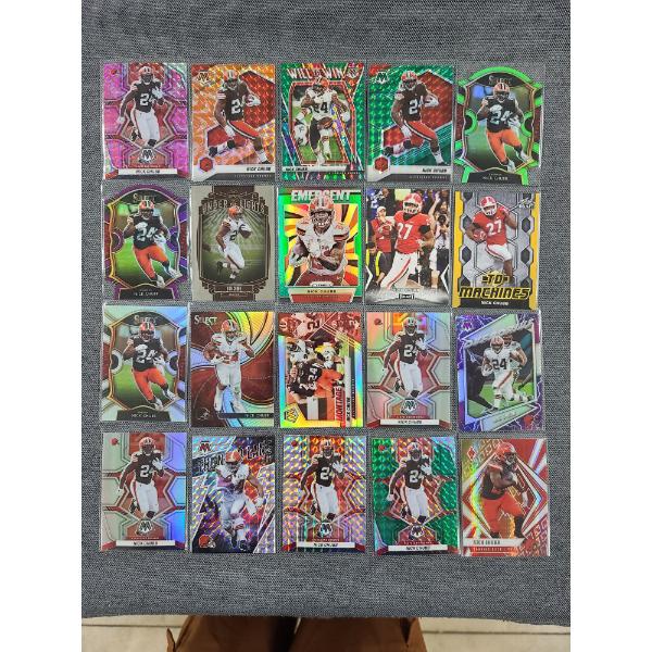 20 Assorted Parallel Nick Chub Panini Football Trading Cards - Asstd Colors & Teams!
