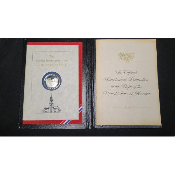 1976 Official Bicentennial Day Commemorative Sterling Silver Medal Issued By the Franklin Mint