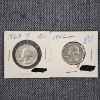 Image 1 : Two 90% Silver United States Washington Quarters ~ Face Value $0.50