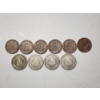 Image 5 : x10 Assorted Years U.S. Coins Including Barber "V" Nickels and Wheat Pennies 