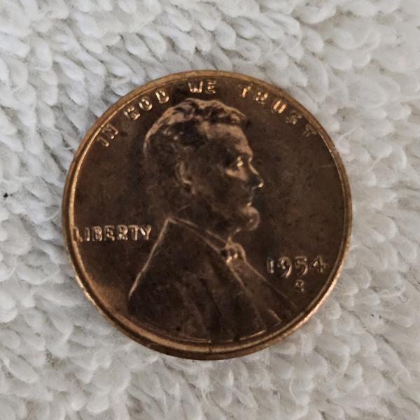 1954S United States Lincoln Wheat 1¢ Penny Coin