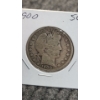 Image 1 : 1900 Barber Silver Half Dollar 
