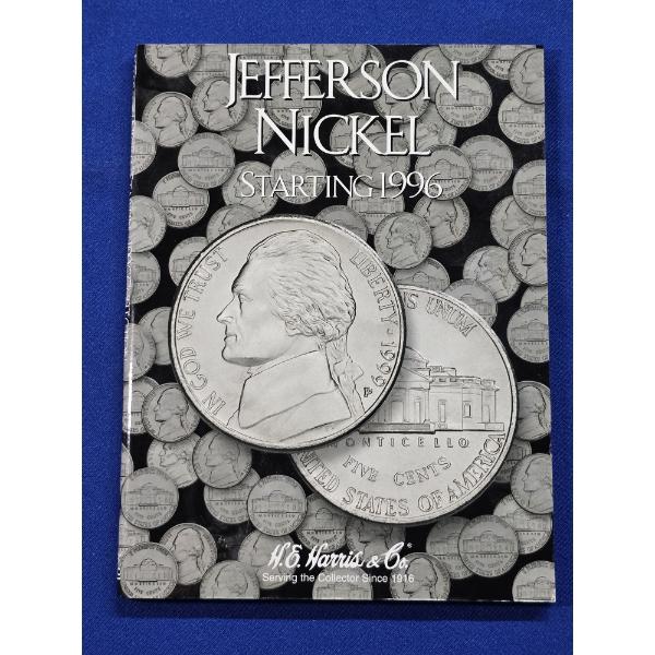 Coin Collecting Book - Jefferson Nickels Starting 1996 - Coins Included FV: $1.15
