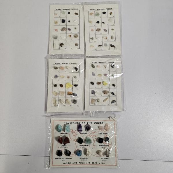 Collection of Rock, Mineral, and Gemstone Educational Kits (see description)