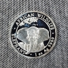 Image 1 : One Troy Ounce .9999 Fine Silver 2021 African Wildlife Elephant ~ 100 Schillings