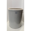 Image 1 : Vintage 15 Gallon Stoneware Crock With Handles- 20 1/2" H x 16" W