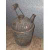 Image 1 : Vintage Galvanized One Gallon Can With Spout & Wooden Handle