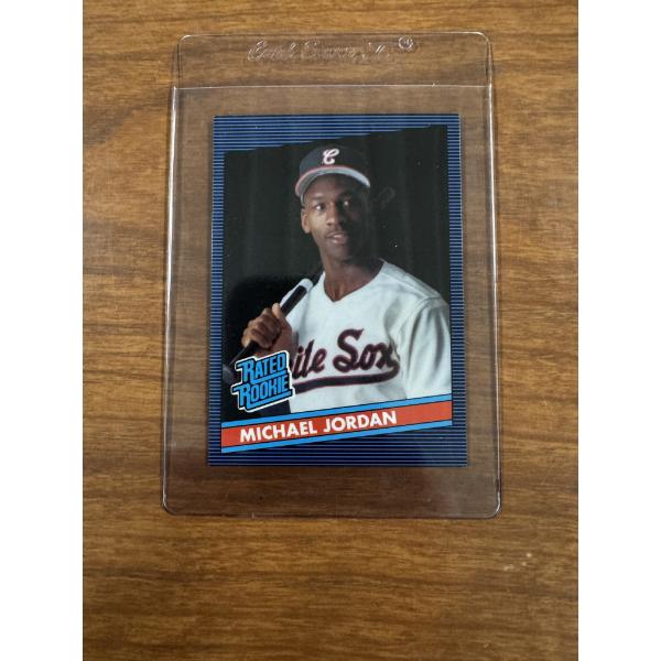 1989 Michael Jordan Rated Rookie Baseball Card In Protective Holder - Mint Condition