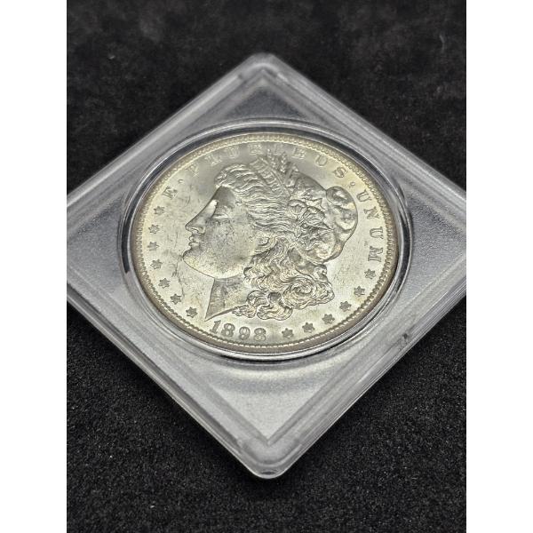 1898-O Morgan 90% Silver Dollar with Protective Case
