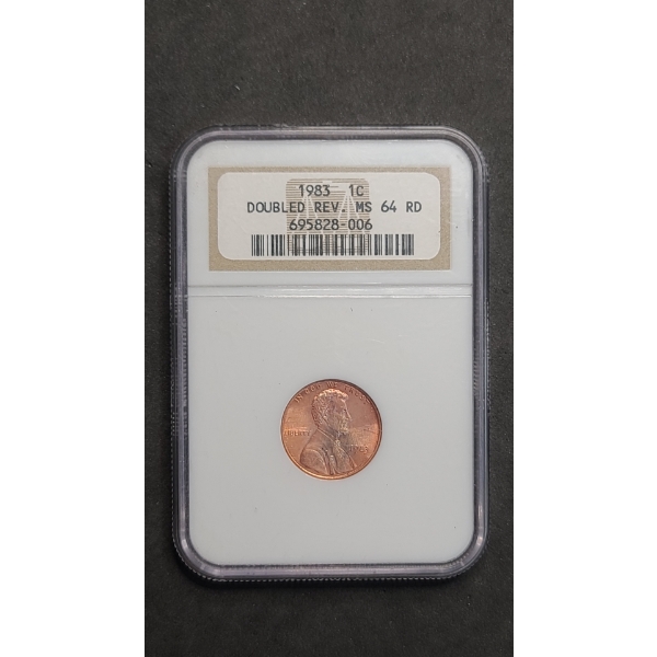 NGC 1983 Doubled Reverse MS 64 RD Lincoln Cent