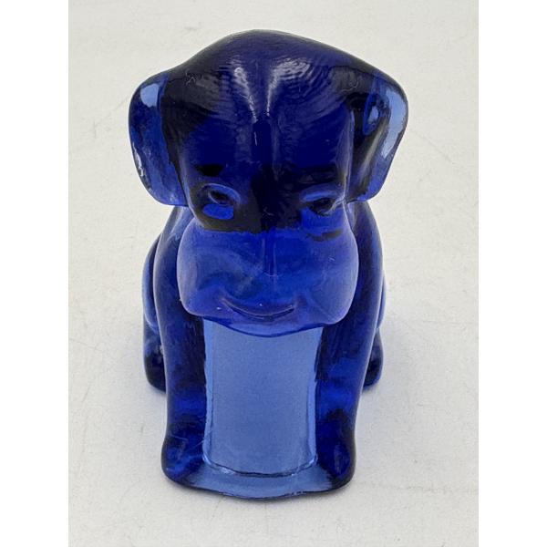 Adorable Degenhart Vintage Glass Dog Figurine-Blue Bird